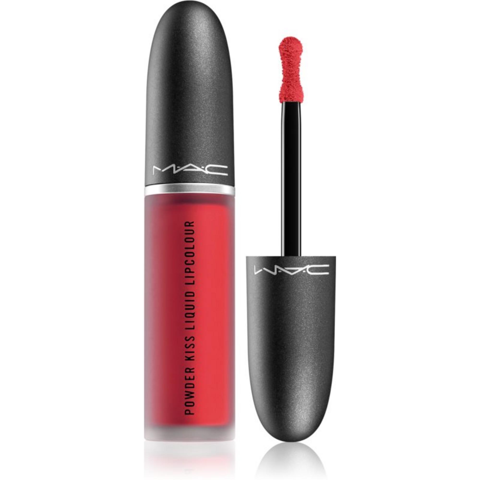 MAC, Powder Kiss, Течно червило, 975, Ruby Boo, 5 мл