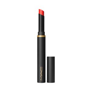 MAC, Powder Kiss Velvet Blur, Кремообразно червило, 875, Devoted To Danger, 2 г