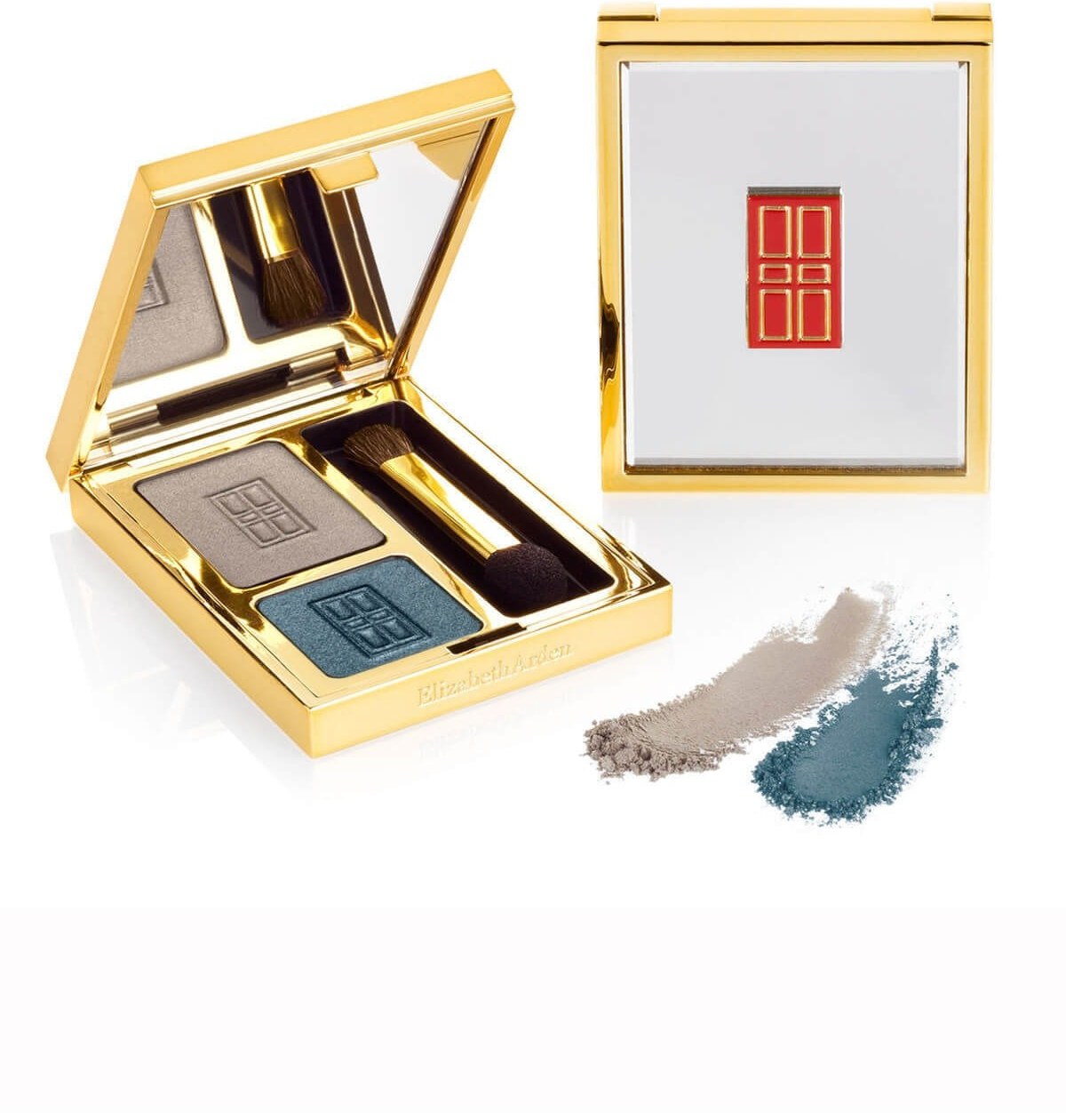 Elizabeth Arden, Beautiful Color Duo, Сенки за очи на прах, 06, Мъгливо синьо-зелено, 2 нюанса, 3 г