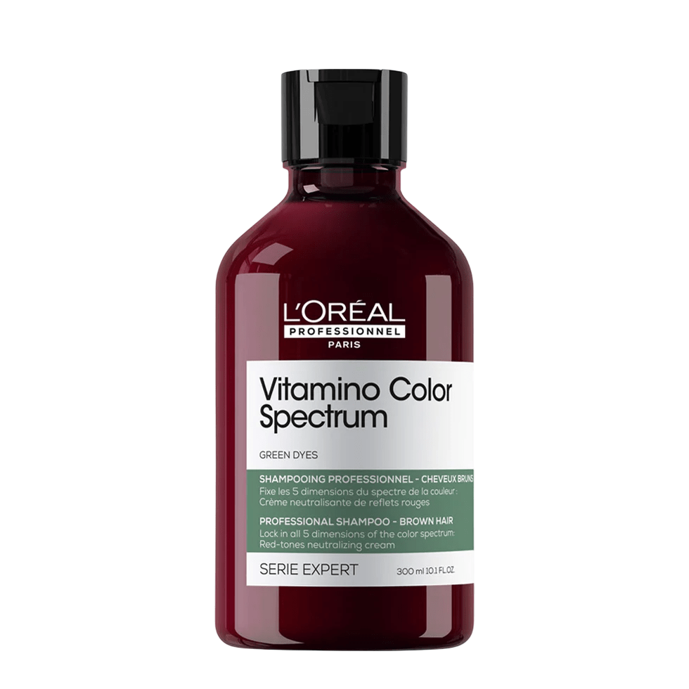L'Oreal Professionnel, Vitamino Color Spectrum Green, Шампоан за коса, Неутрализиране на червени тонове, 300 мл