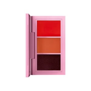 MAC, From Harris With Love, Палитра за устни, Римско откровение: Ярко оранжево (Мат) + Няма друго място като Лос Анджелис: Топло голо (Усилено) + Лондонска смелост: Дълбоко лилаво (Усилено), 3 г