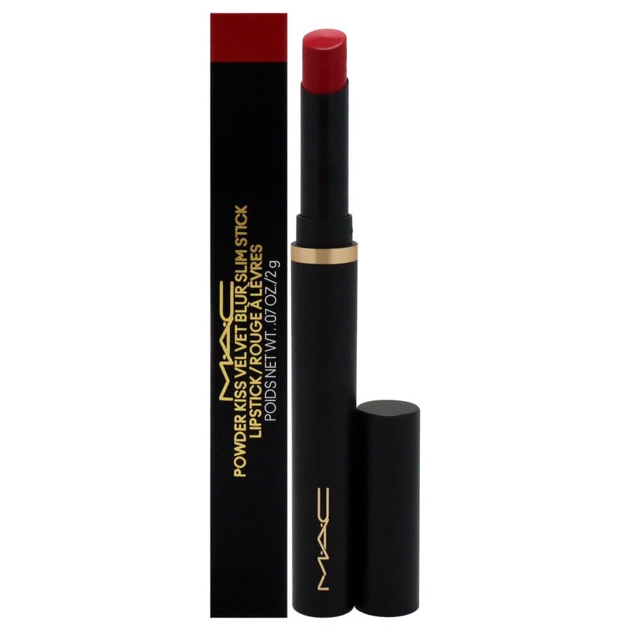 MAC, Powder Kiss Velvet Blur, Кремообразно червило, 889, Рубин, 2 г