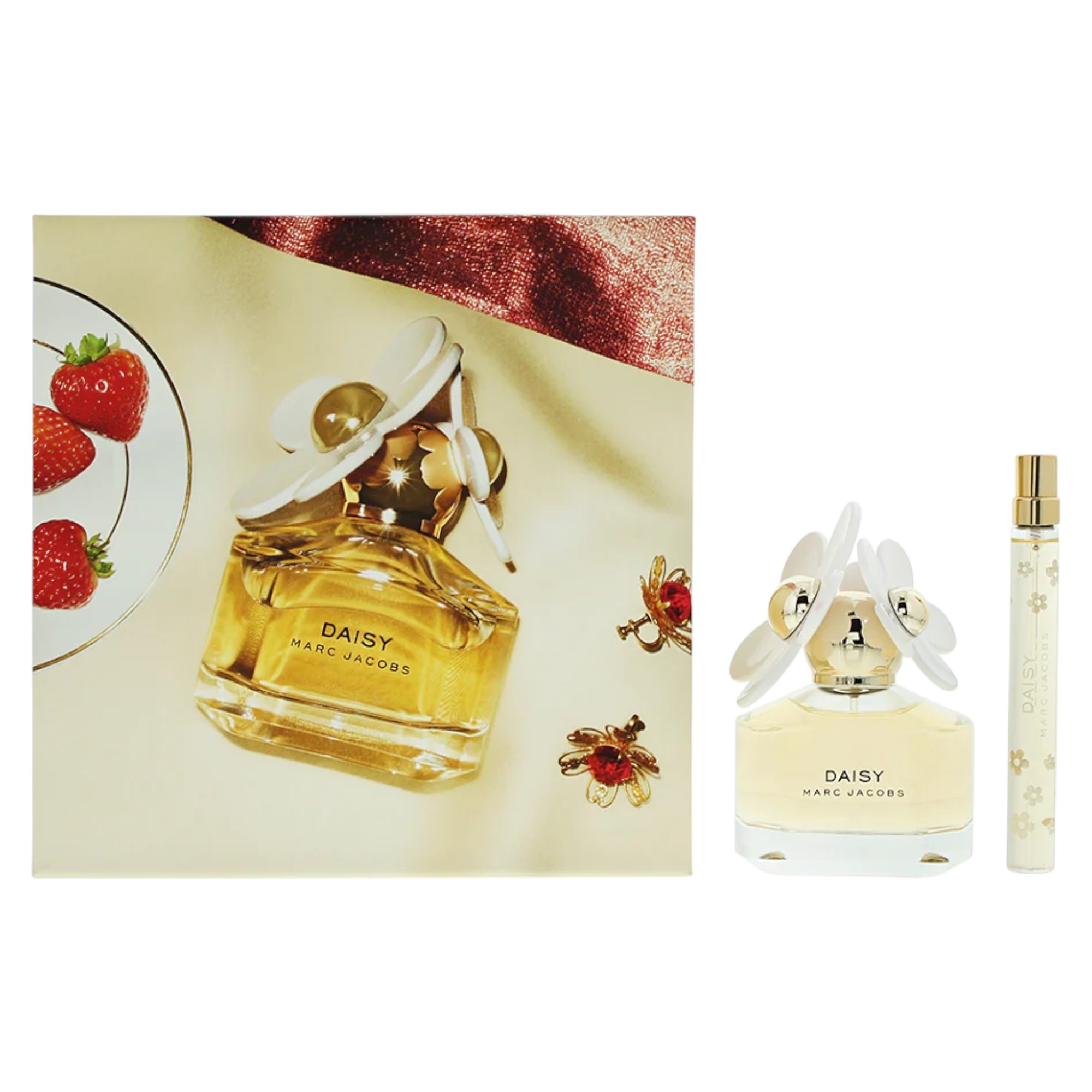 Set Marc Jacobs: Daisy, Eau De Toilette, For Women, 10 ml *Miniature + Daisy, Eau De Toilette, For Women, 50 ml