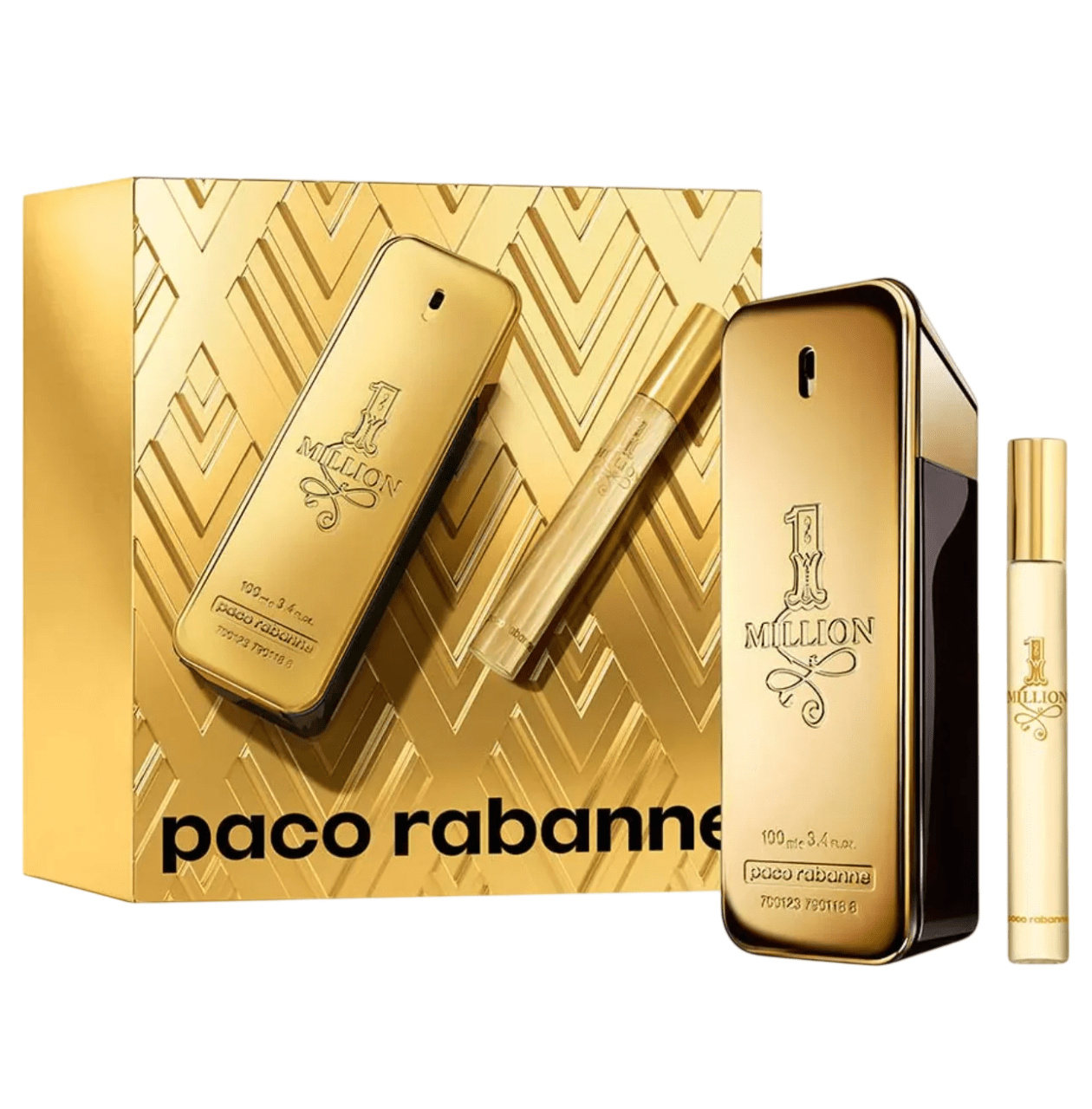 Set Paco Rabanne: 1 Million, Eau De Toilette, For Men, 100 ml + 1 Million, Eau De Toilette, For Men, 10 ml