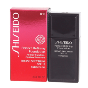 Shiseido, Perfect Refining, Хидратиращ, Течна основа, D10, Златистокафяв, SPF 15, 30 мл
