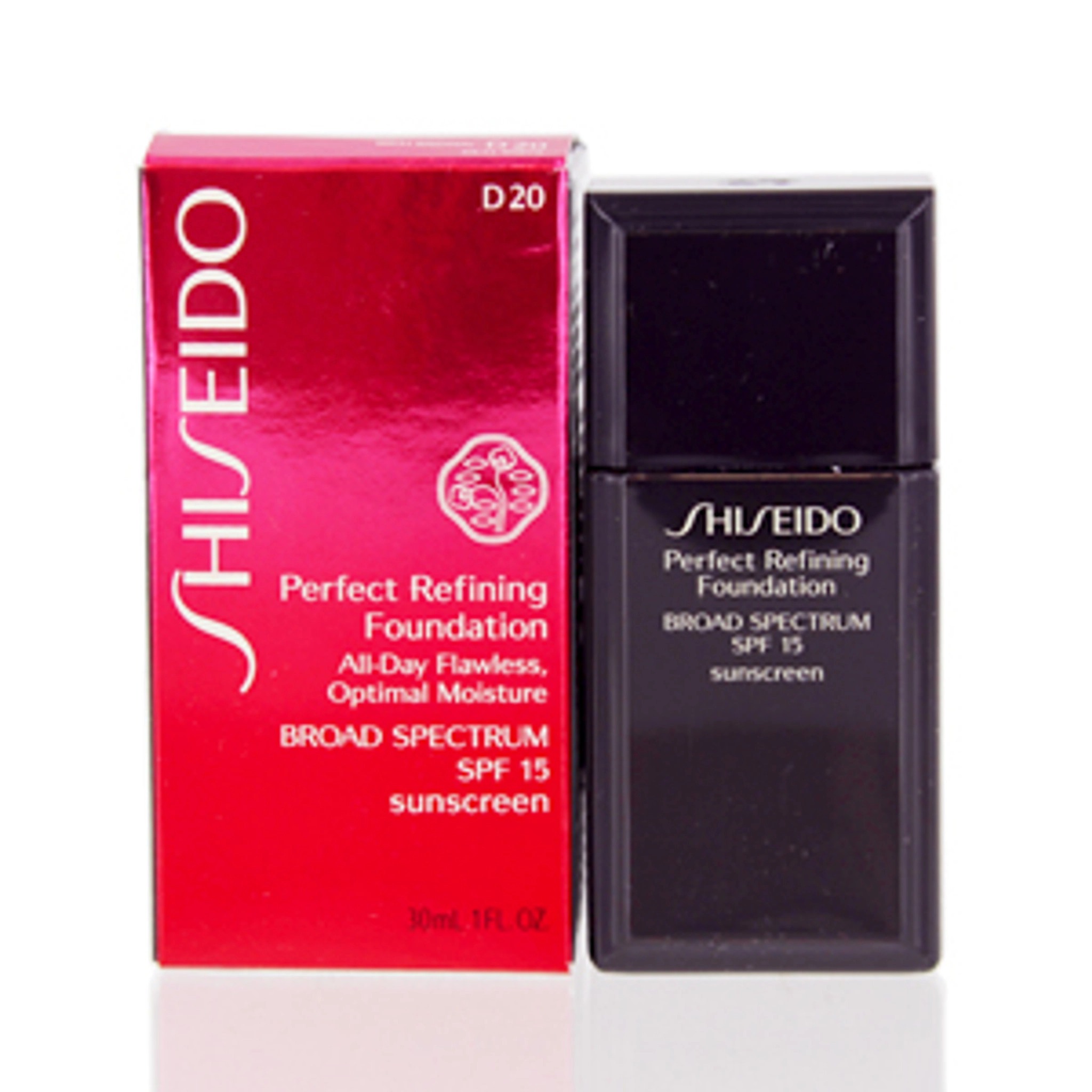 Shiseido, Perfect Refining, Хидратиращ, Течна основа, D20, Богат кафяв, SPF 15, 30 мл