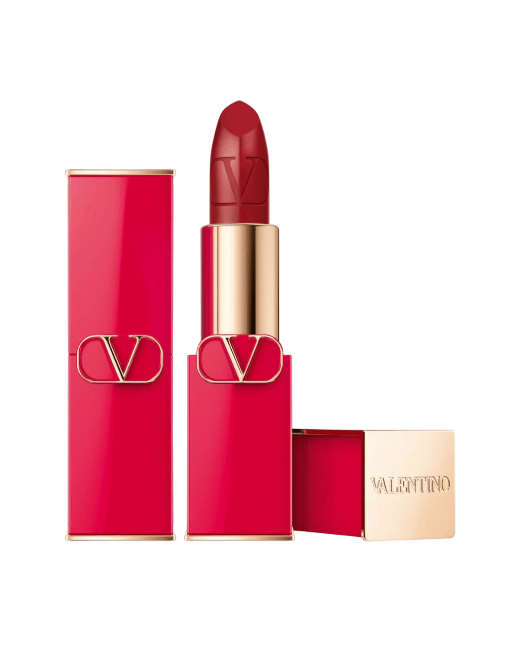 Valentino, Rosso, Сатенен финиш, Кремообразно червило, 213R, Презареждаема, 3.5 г