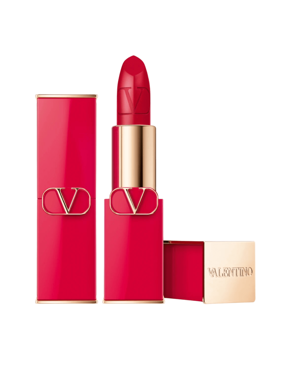 Valentino, Rosso, Сатенен финиш, Кремообразно червило, 22R, Презареждаема, 3.5 г