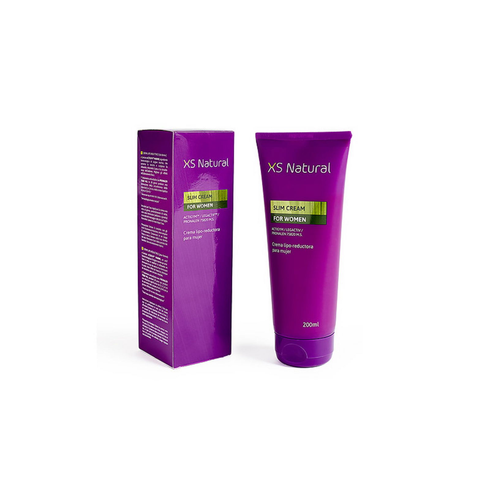 XS Natural, Slim, Антицелулитен и отслабващ, Крем за локално лечение, 200 мл - Image 2