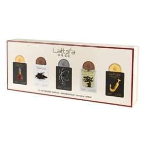 Set Lattafa: Artisan Ethnique, Eau De Parfum, For Women, 20 ml + Natural Oud, Eau De Parfum, For Women, 20 ml + Tharwah Silver, Eau De Parfum, For Women, 20 ml + Eternal Oud, Eau De Parfum, For Women, 20 ml + Shuyukh Gold, Eau De Parfum, For Women, 20 ml