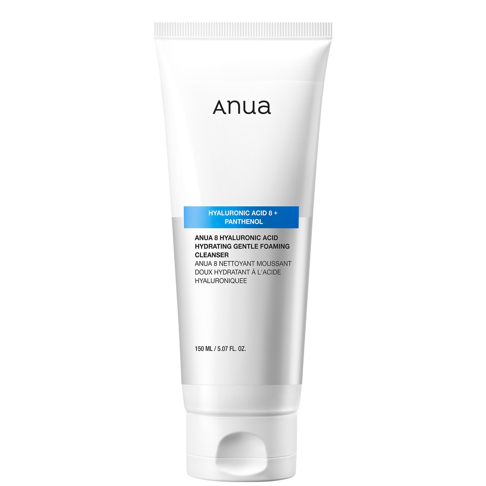 Anua, Glow, 8 Хиалуронова киселина + Пантенол, Хидратиращ, Почистваща пяна, 150 мл
