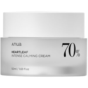 Anua, Heartleaf 70%, Успокояващ, Сметана, За лице, 50 мл