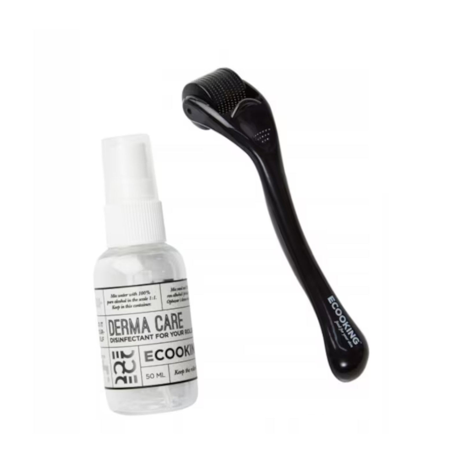 Ecooking, Derma Roller, Черен, Еластичност и твърдост, Ролка за масаж на лице