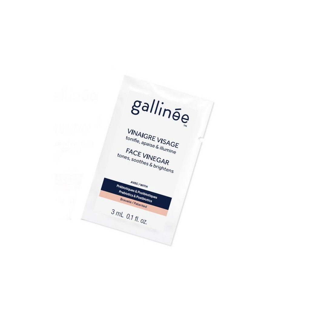 Gallinee, Microbiome Skincare, Ябълков оцет, Тонизира/Успокоява & Осветлява, Тоник лосион, За лице, 3 мл *Пример