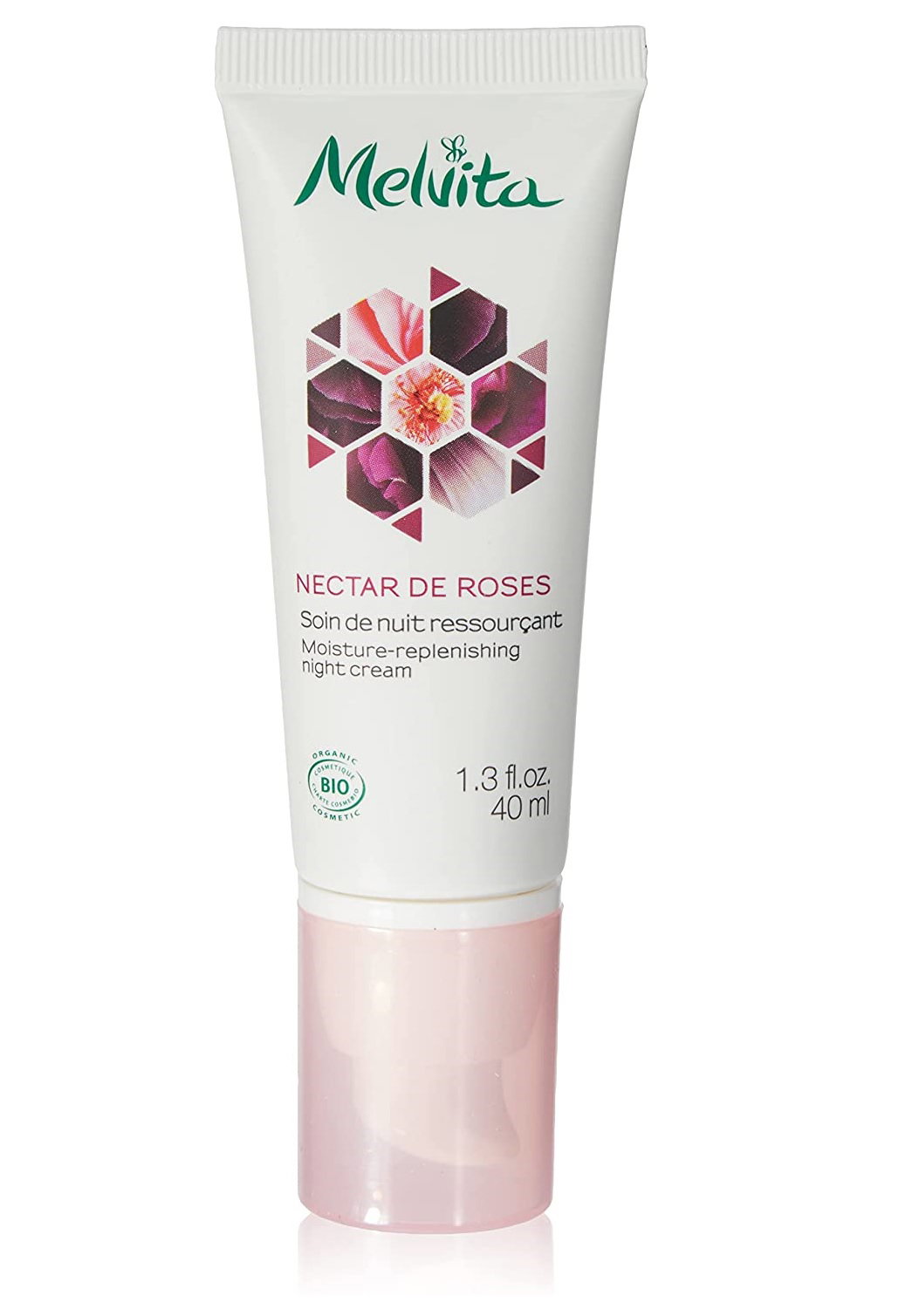 Melvita, Nectar de Roses, Биологичен, Хидратиращ, Нощ, Сметана, За лице, 40 мл *Тестер