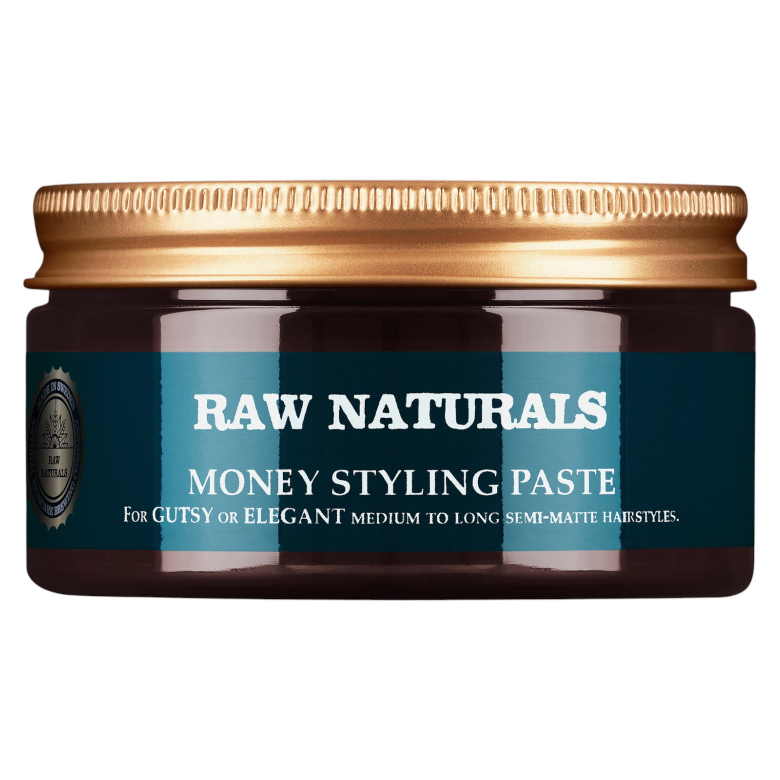 Raw Naturals, Money Styling, Без парабени, Паста за стилизиране на коса, Здрава хватка, Среден до висок, Коса, 100 мл