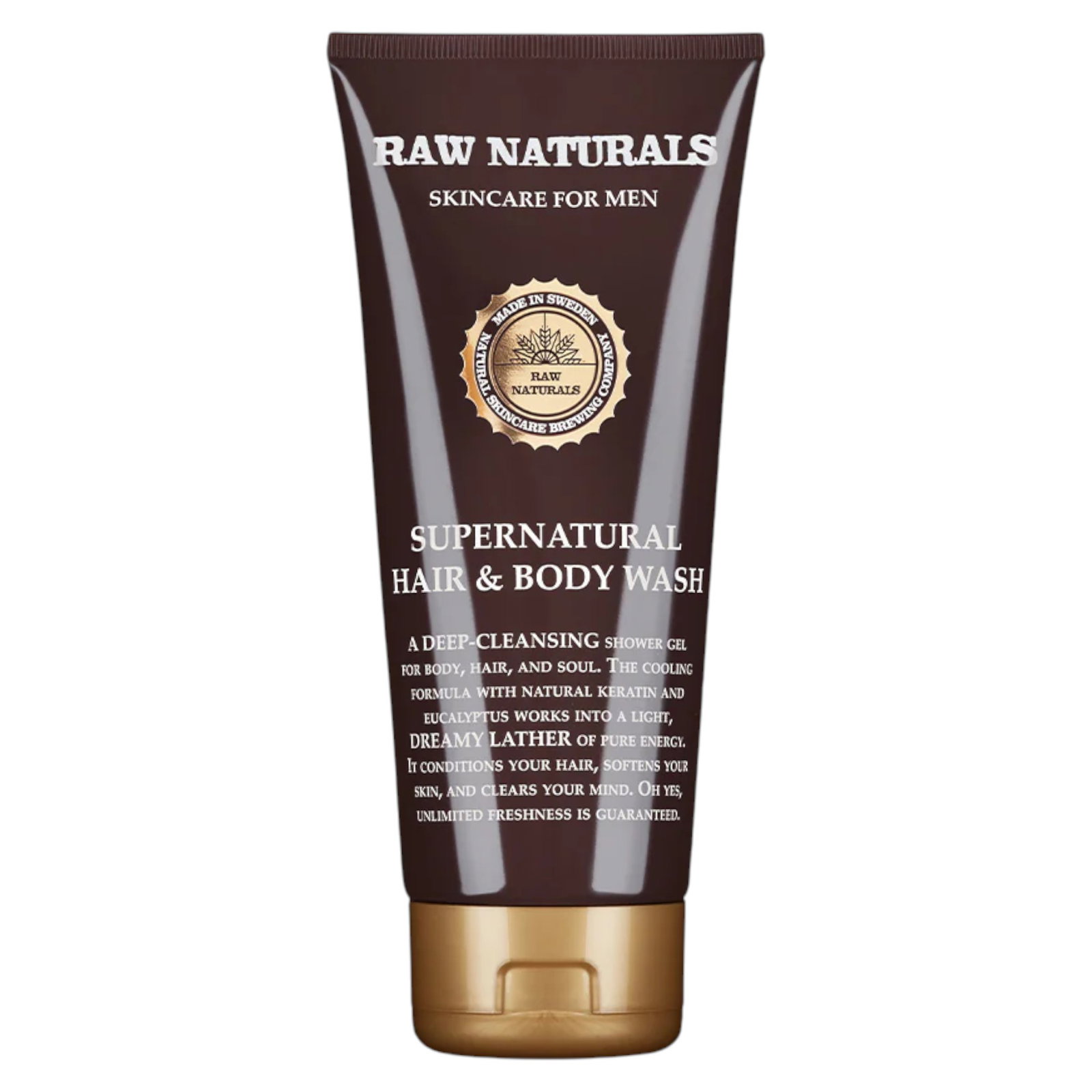 Raw Naturals, Supernatural, 100% веган, Шампоан за коса, балсам и душ гел 3-в-1, 200 мл